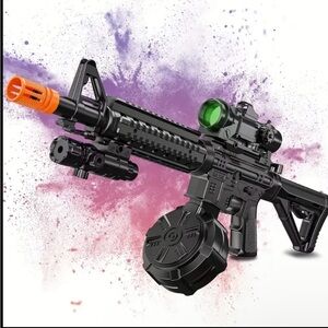 Kids Tactical Toy Gun with Orange and Black Design